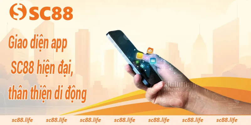 Giao diện app SC88 hiện đại, thân thiện di động